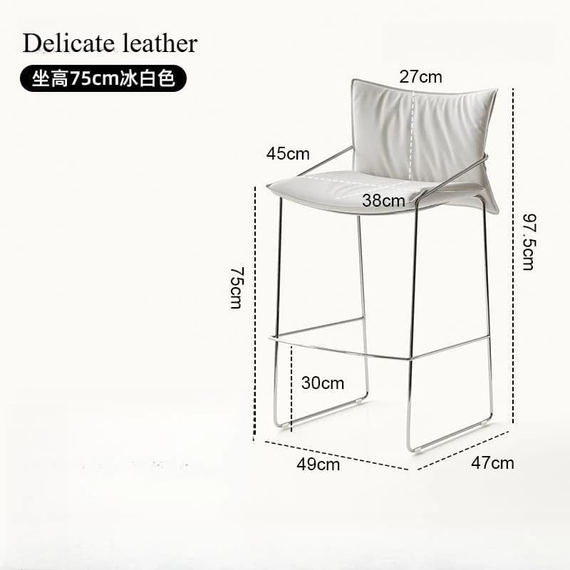 Household dining chair simple designer light luxury sofa chair office Nordic leisure back high legs stool