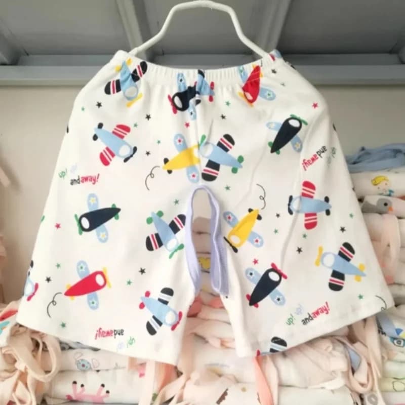 Couple ABDL Cartoon Pattern Open Crotch Shorts Adult Baby Pure Cotton Comfortable Soft Shorts Loose Breathable Home Panty Bottom