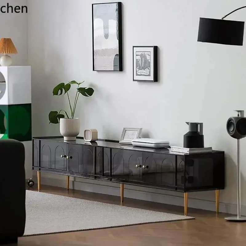 YY- Acrylic TV Cabinet Simple Living Room Storage Shelf TV Stand