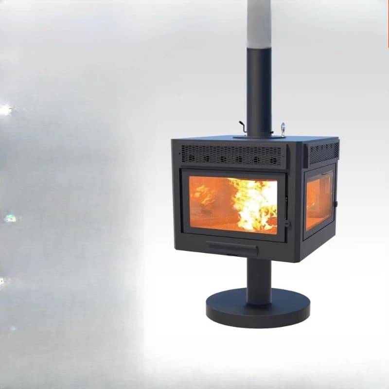 Central Fireplace Homestay Villa Hotel Lobby Household Stove Black Heating Home Atmospheric Family