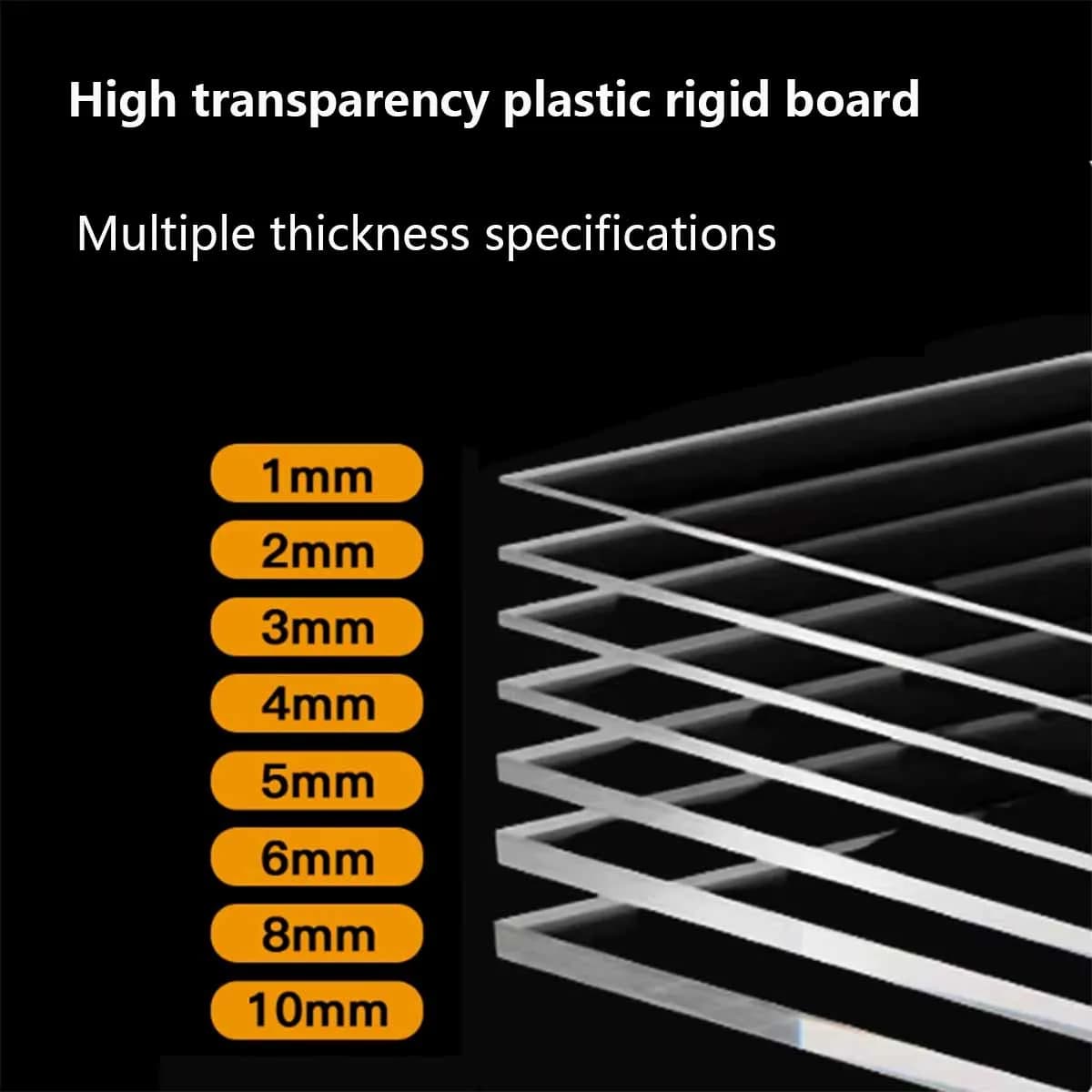 Transparent Plastic PET Hard Board PC Endurance Board Baffle Hard Sheet Thickness 1-10mm, 100x100 200x200 200x300 400x500 600x60