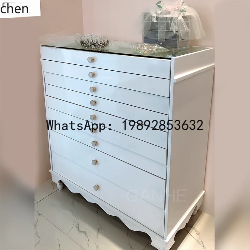 watch glasses display storage paint jewelry chest multi-layer drawer jewelry wedding jewelry display cabinet