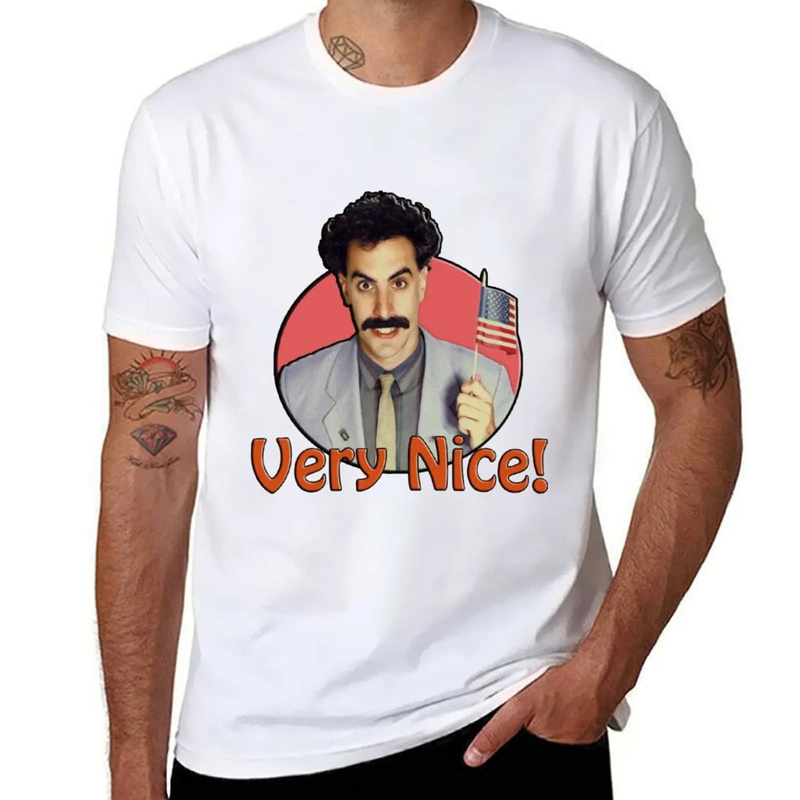 Borat, Very Nice! T-Shirt man t shirt graphic t shirt custom print T-Shirt