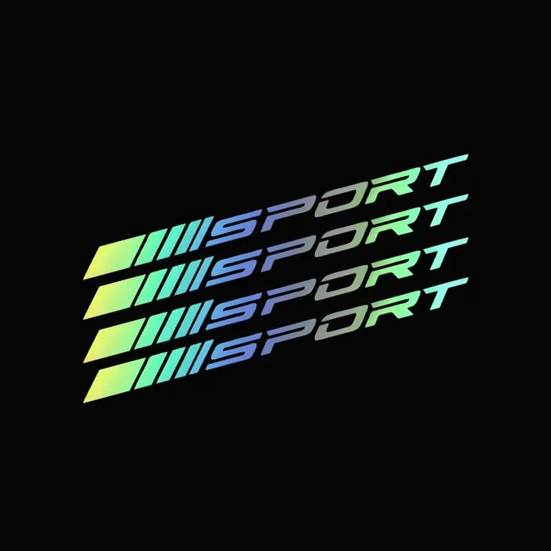 4Pcs Racing SPORT Car Sticker Letter Decals Auto Body DIY Modification Waterproof Decor Accessories