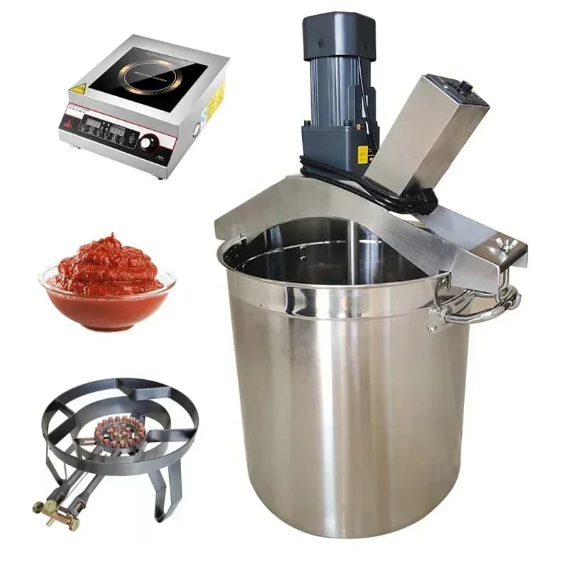 100L Pepper Tomato Sauce Cookware  Soup Hot Pot Stirring Cooking Paste Jam Boiling Kettle with Blender Hot sales