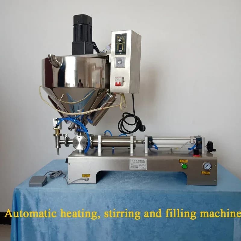 PBOBP Single Head Paste Filling Machine Stainless Steel Control Heating And Stirring Type Filling Machine Liquid Paste Filler