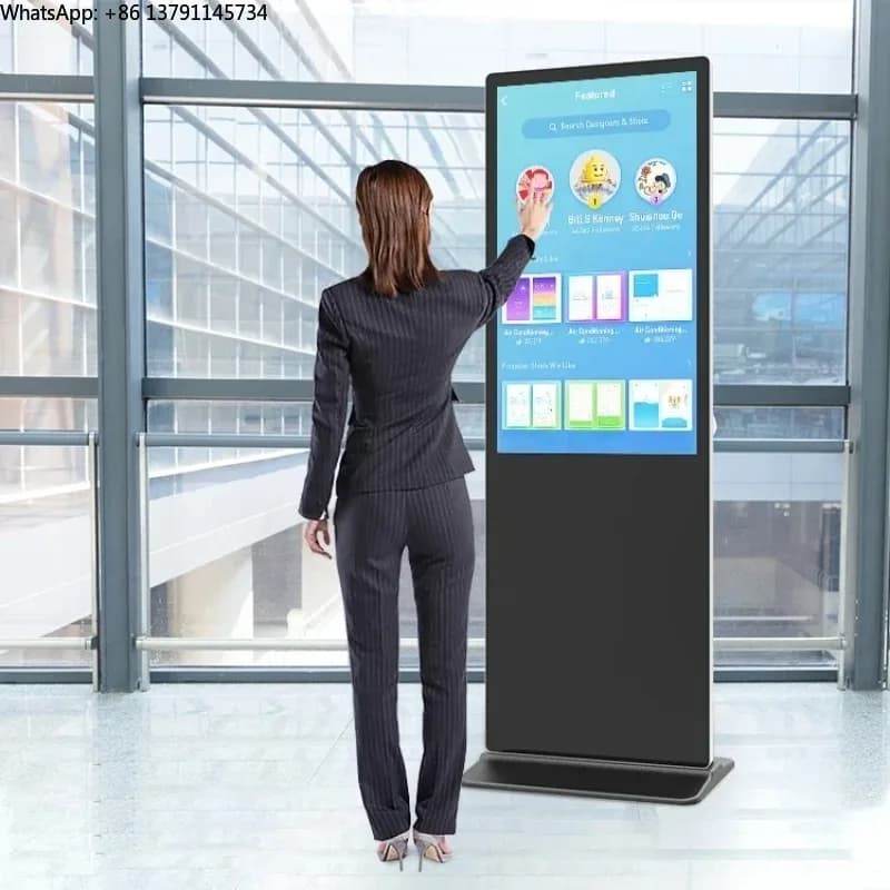 43"50"55"65"Digital Signage Advertising Video Player Indoor Floor Standing Touch Screen Interactive LCD Totem Display Kiosk