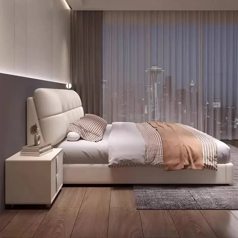 Modern Decoration Double Bed Luxury White Wooden Storage Bed Frame King Size Pliable King Cama Matrimonial Furniture For Home
