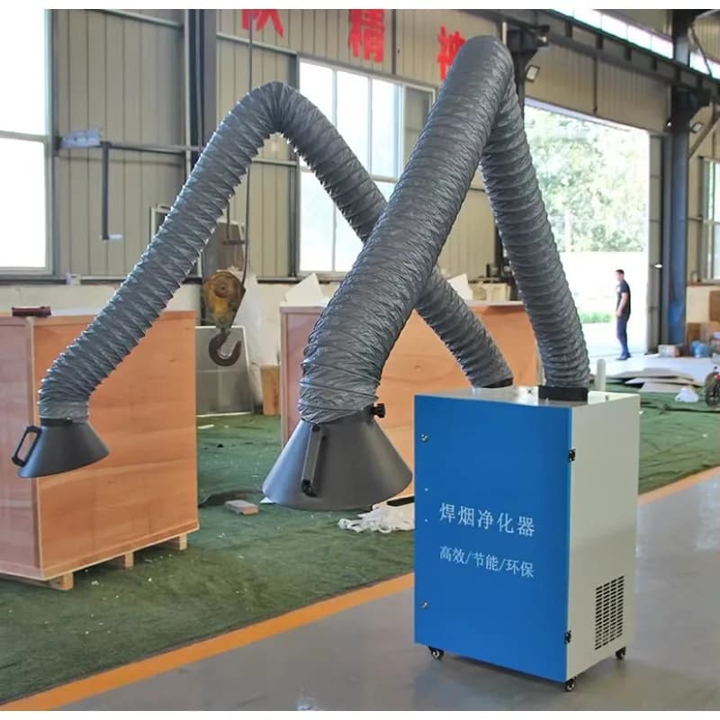 Ultra-Quiet Centralized Welding Fume Extraction System IoT Monitoring Nano-Coated Cartridge Filters for Clean Room for Medical