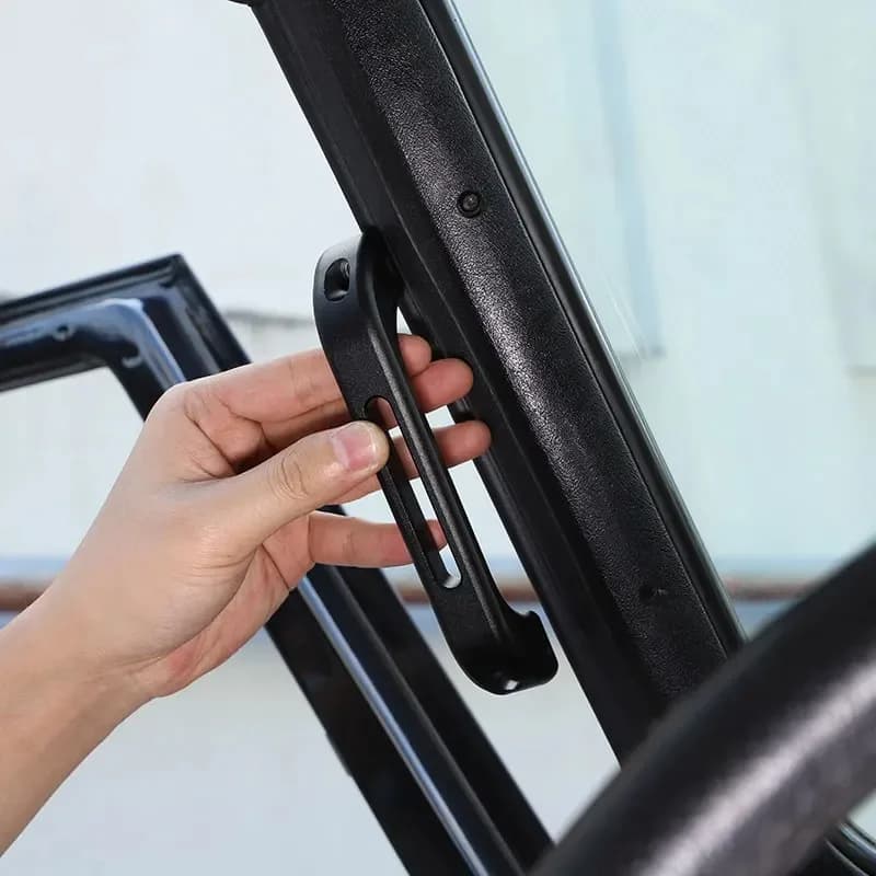For Land Rover Defender 90 110 130 2004-2018 Aluminum Alloy Black Car A Pillar Grab Handle Trim Interior Car Accessories