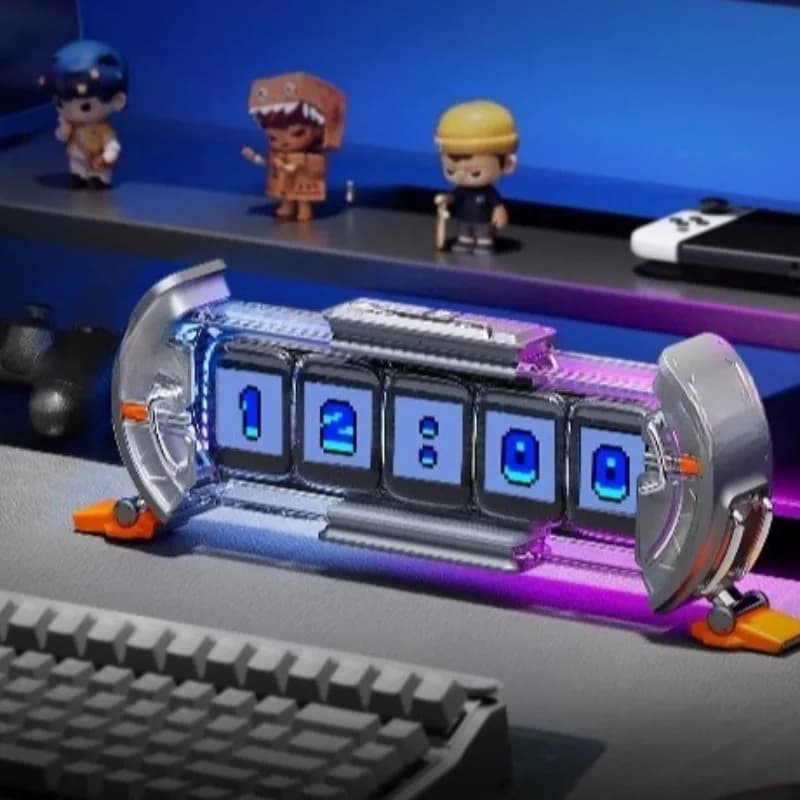 Dot sound door of time any screen glow tube clock e-sports desktop ornament