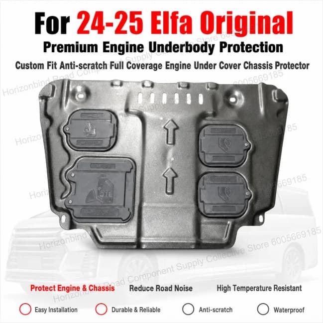 Direct Fit Full Coverage Engine Skid Plate Durable Chassis Guard Protector Aftermarket Parts for 2024-2025 Elfa