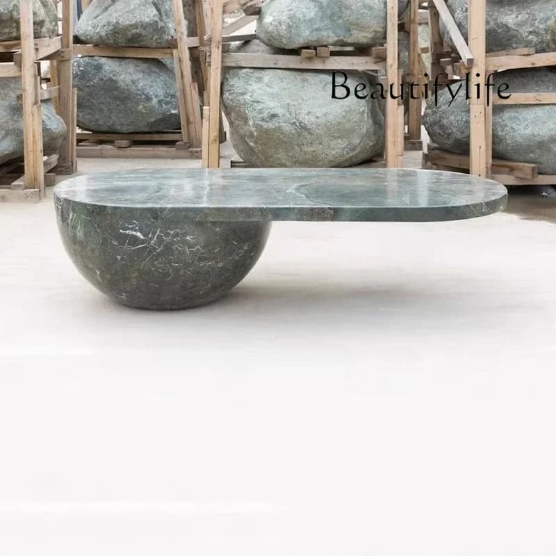 Natural Marble Coffee Table Designer Villa Living Room Home Light Luxury Simple Modern