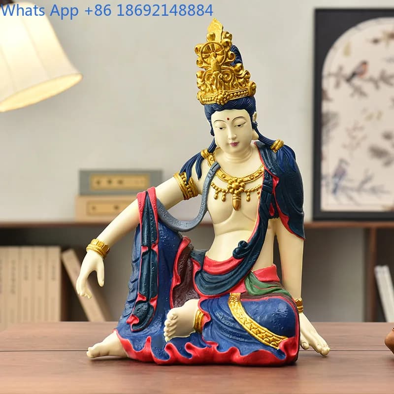 Chinese-style Buddha Statue Ornament Zen Chinese Style High-end Tea Room Decoration
