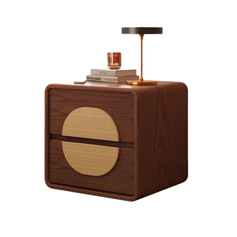 Retro bedside table wholesale antique small apartment bedroom bedside table design sense double pump storage locker