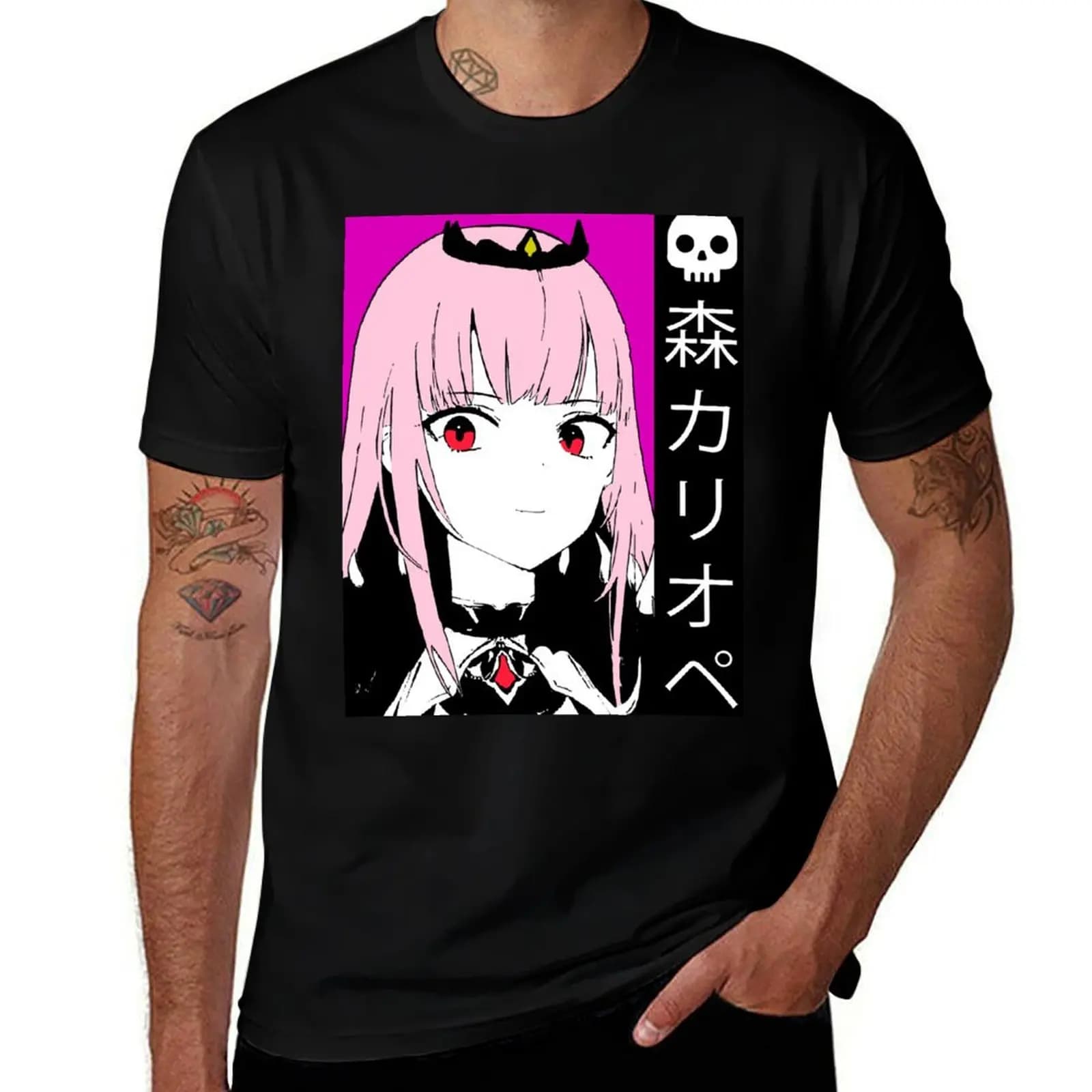 Hololive EN Calliope Mori T-Shirt Big and Tall Solid Color T-Shirt