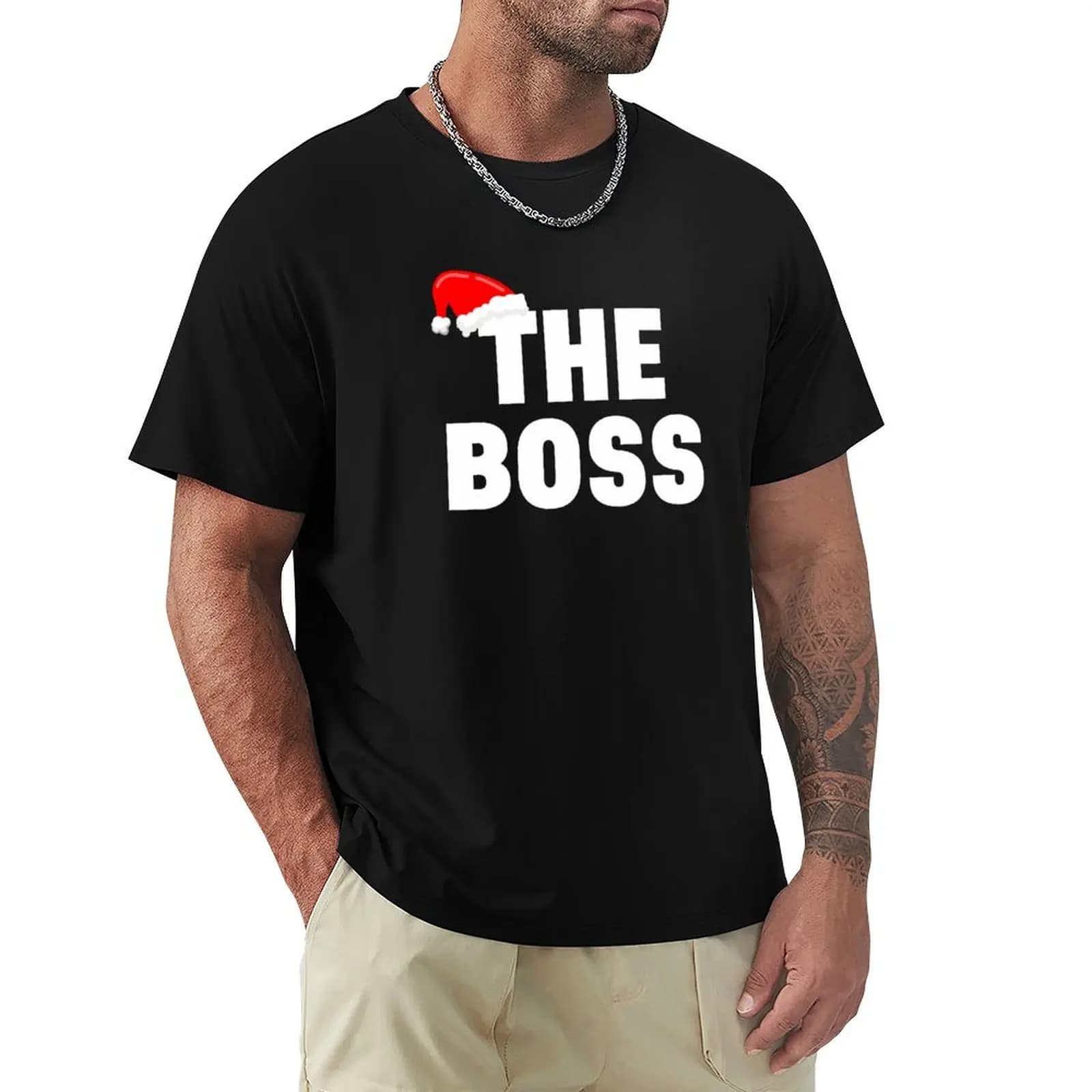 The Boss Christmas Couple Match Gifts T-Shirt funny costumes shirts graphic tees oversized t shirts for men