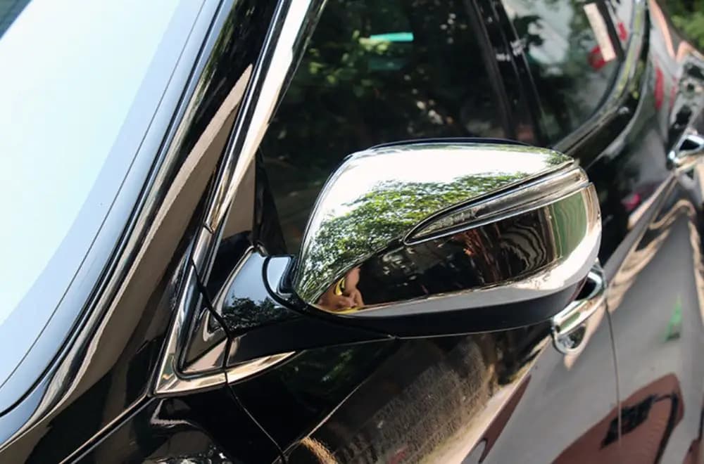 2PCS  Chrome Side Mirror Cover for Hyundai Santa Fe 2013-2015-- Sturdy Accessory