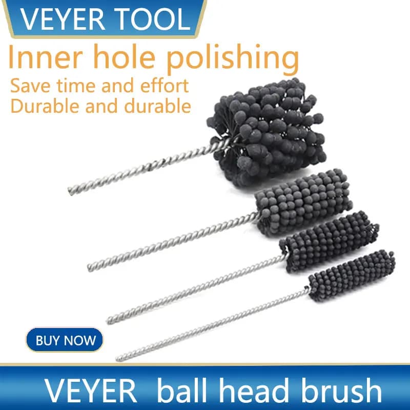 VEYER 8-40mm Small Engine Cylinder Hone Pipe Deburring Flex Honing Ball Brush for Cylinders Automatic Parts