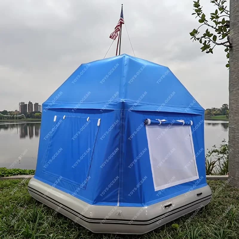 TOYS-OCEAN X-10423 Factory Customized Outdoor Camping Tent Water Floating Inflatable Shallows Tent for Leisure Fishing