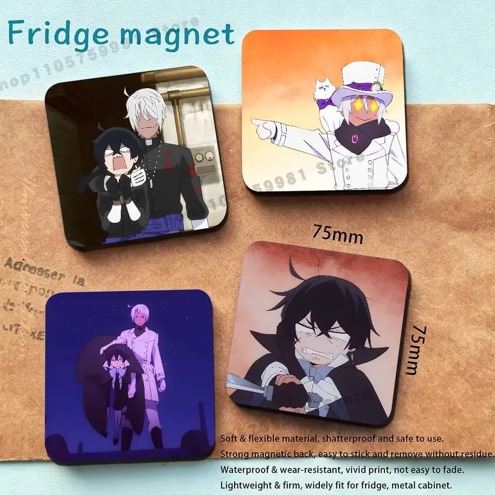 Couple Vanitas Noe Fridge Magnetic Magnet PVC Memorial Decor for Family Friends Students Adults