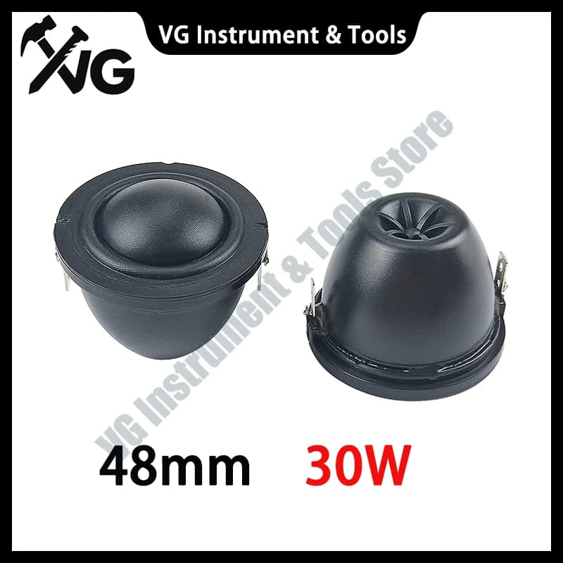 New 48mm Treble Speaker 4OHM 30W 28Core Silk Dome Tweeter 92dB For HiFi Bookself Audio HD 5.1 Channel Tweeter Unit 2PCS