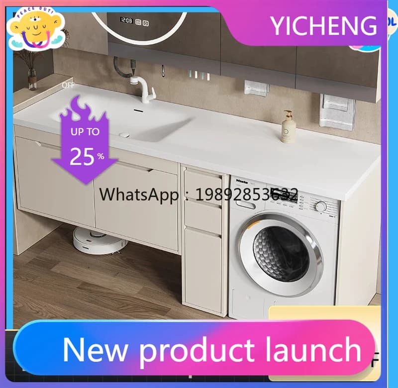 A2-5   imported DuPont, Dulijia, Corian integrated basin fashion light luxury washing machine cinet washbasin combination