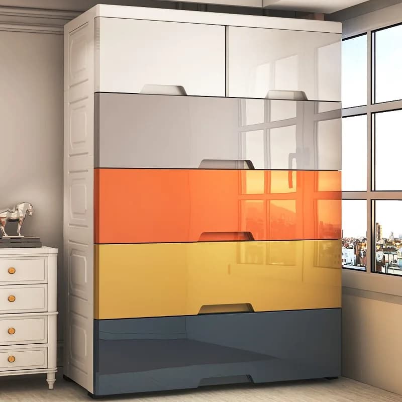 XL Storage Cabinet Drawer Baby Wardrobe Baby Toy Box Plastic Storage Cabinet
