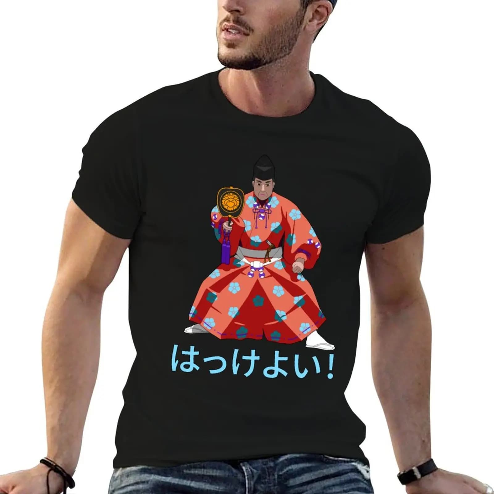 Gyoji Hakkeyoi Spirit, Red T-Shirt cotton graphic tees Personalized t-shirt men workout shirt