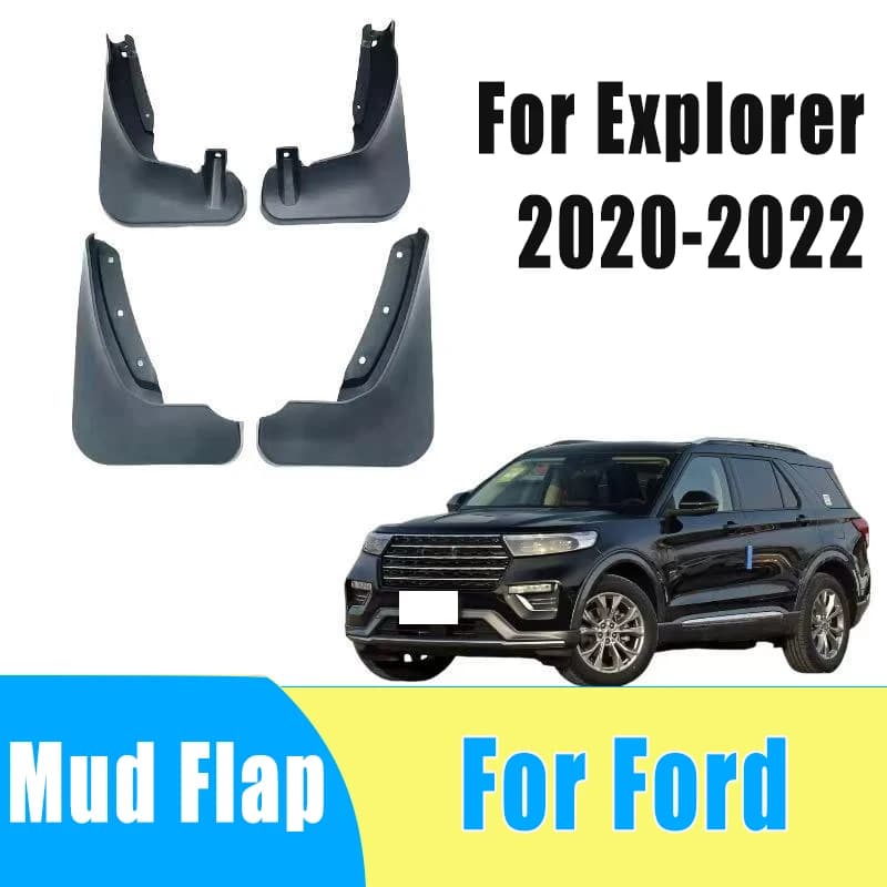 4pcs Automotive Tire Mudguard Waterproof Prevent Mud Splashing Car Mud Flap Fender Trim Accessories For Ford Explorer 2020-2022