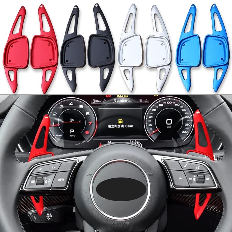 Alloy Paddles Shifter For Audi A3 A5 A8 S4 S6 2020-2024 S7 S8 Q6 A6L C8 A7 4k9 Car Steering Wheel DSG Extension Shift Paddle
