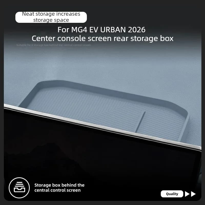For MG4 EV URBAN 2026 Center Console Screen Rear Storage Box Dashboard Organizer Holder Car Interior Accessories Tidying Tray