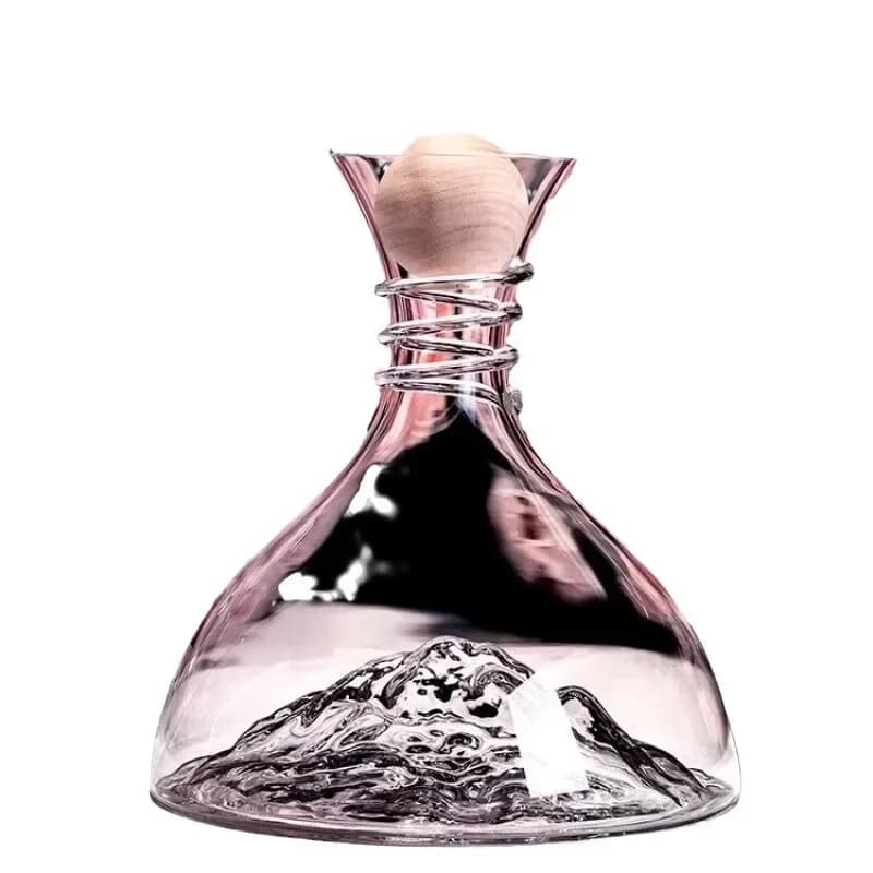 High-grade light luxury crystal lead-free iceberg red wine decanter fast wine dispenser red wine glass set household