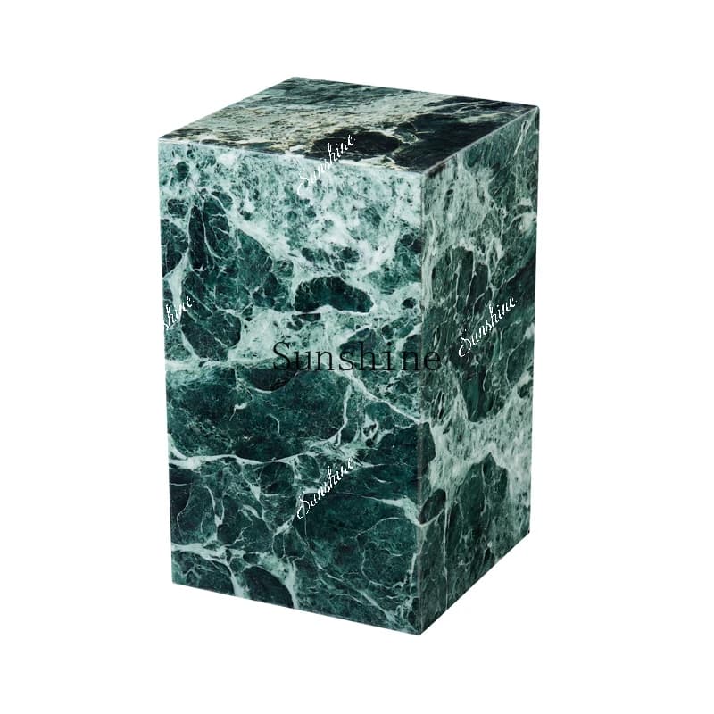 Natural marble ornament base living room floor-to-ceiling high and low stone display stand