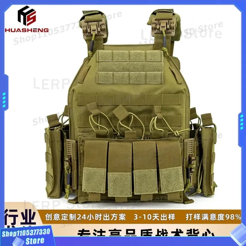 Men Tactical Vest 6094 Quick Release Multi Pocket Camouflage Body Armor Plate Carrier Outdoor Hunting Military Gear