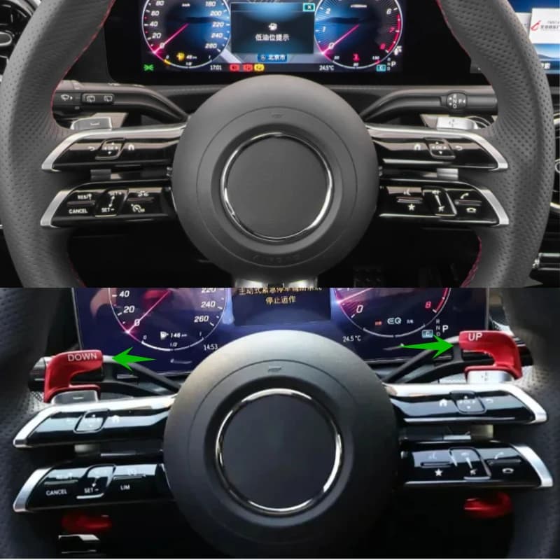 Steering Wheel Shift Paddle Shifter For Mercedes-Benz E S C-class C200L C260L EQE EQS GLA GLC CLA Aluminum Alloy Paddle Extensio