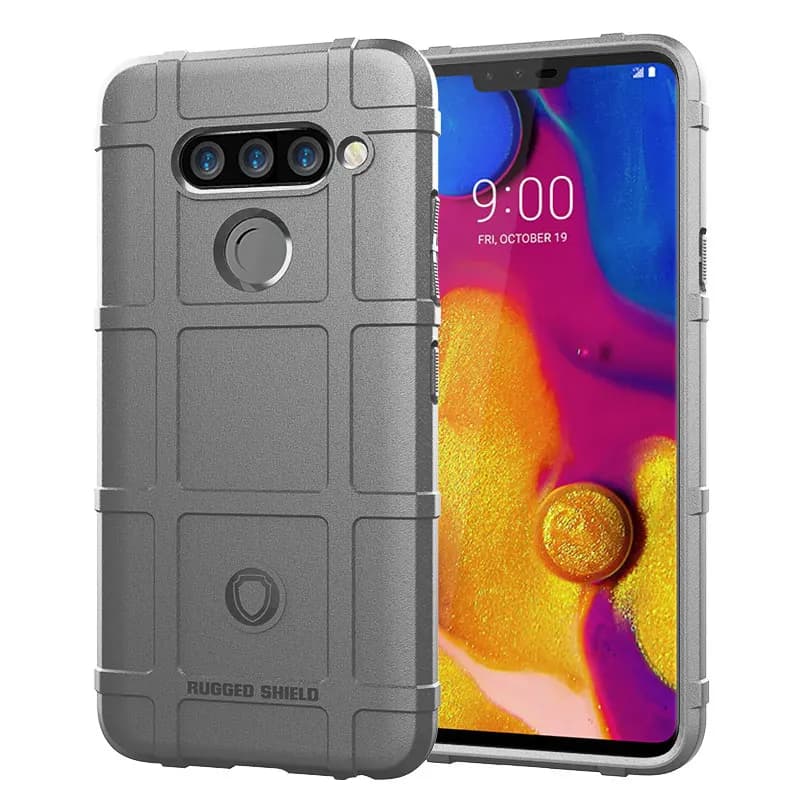 Anti-Slip Grid Armor Shield Case for LG V40 ThinQ Shockproof Silicone Cases for lg v40 thinq LG V40thinq Matte Soft Phone Cover