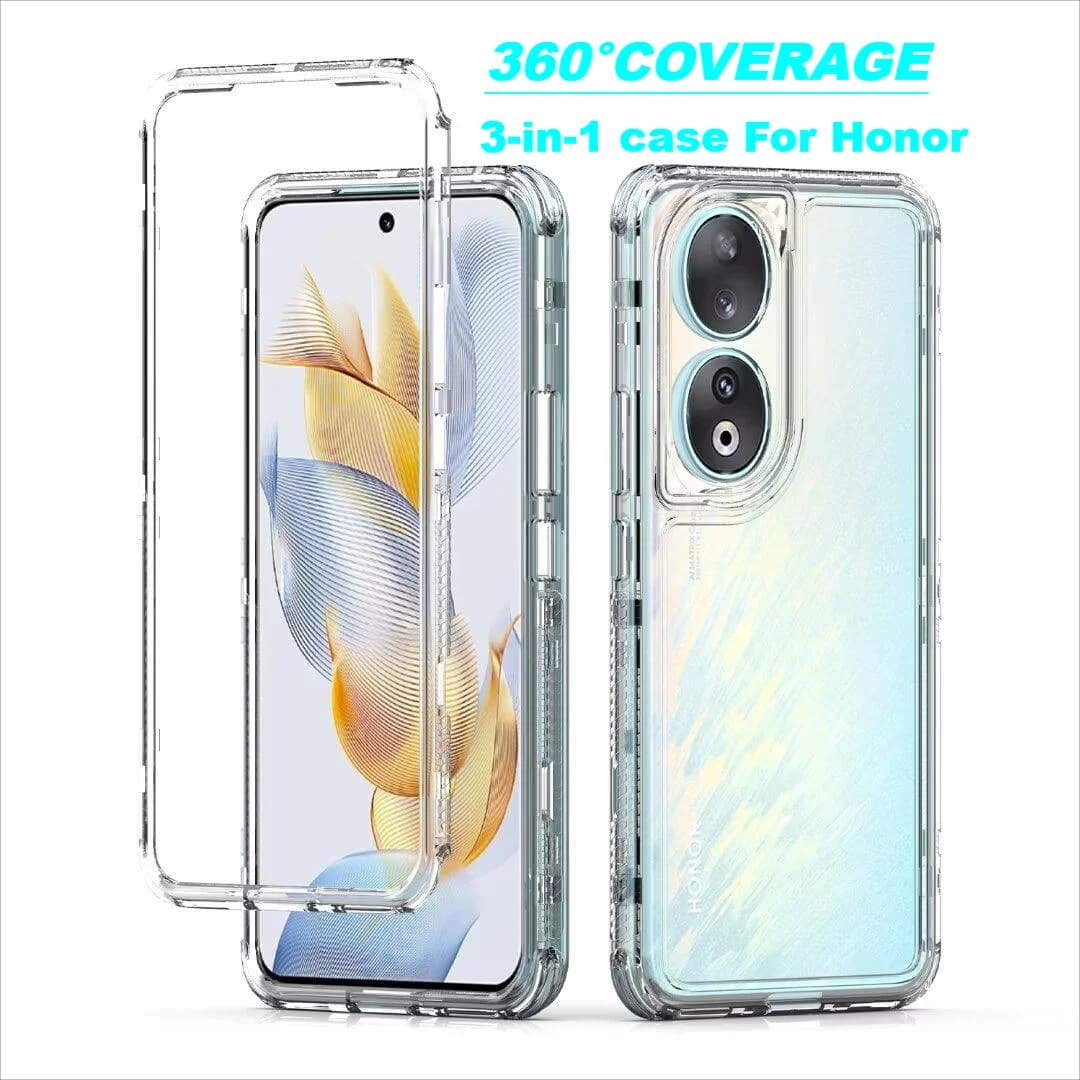360° Clear Full Body Shockproof Phone Case For Honor Magic 6 5 Lite PC+Acrylic Anti-scratch Cases for Honor 90 Lite Winter Cover