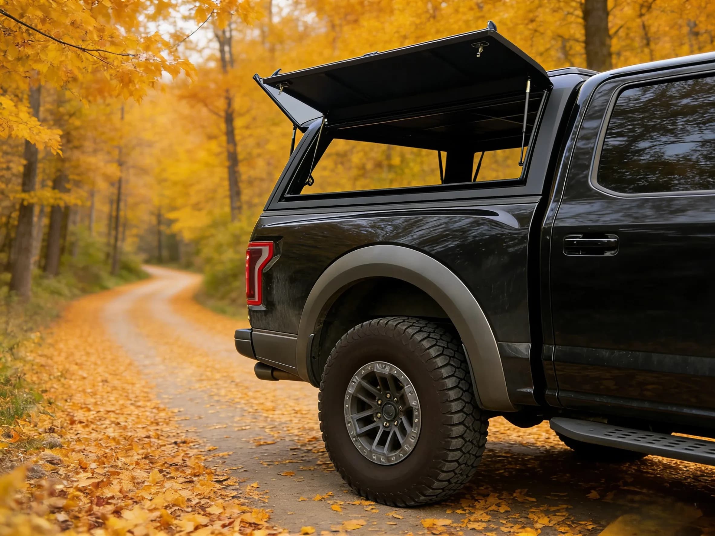 All Weather Waterproof Aluminum Alloy Pickup Shell Lightweight for Ford F150 Dodge Ram Toyota -No-Drill Installation