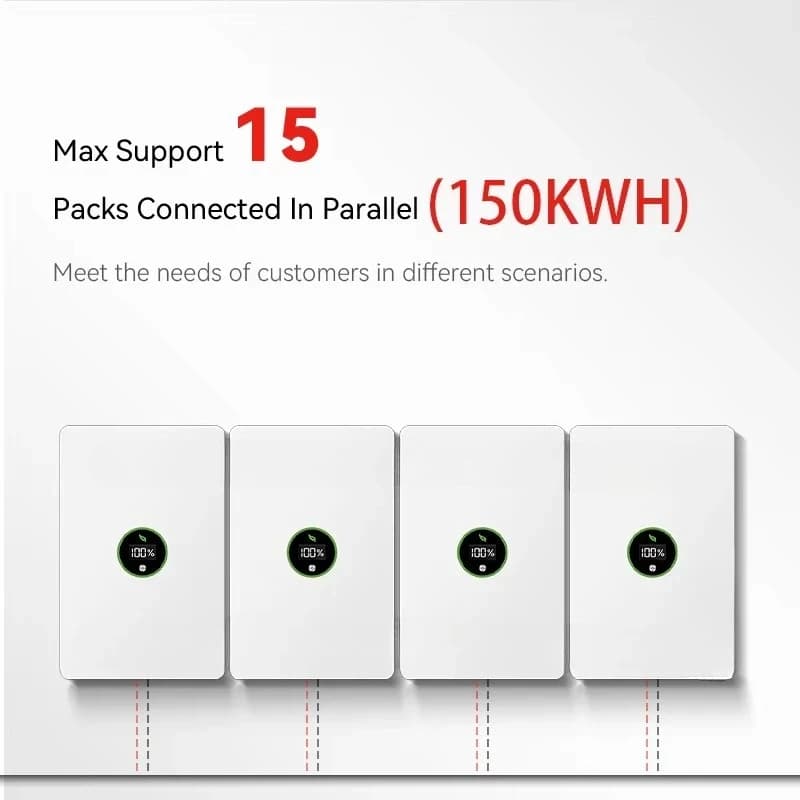 KWh Lithium Iron Phosphate V 0Ah Power Wall Energy Storage System Backup Pack