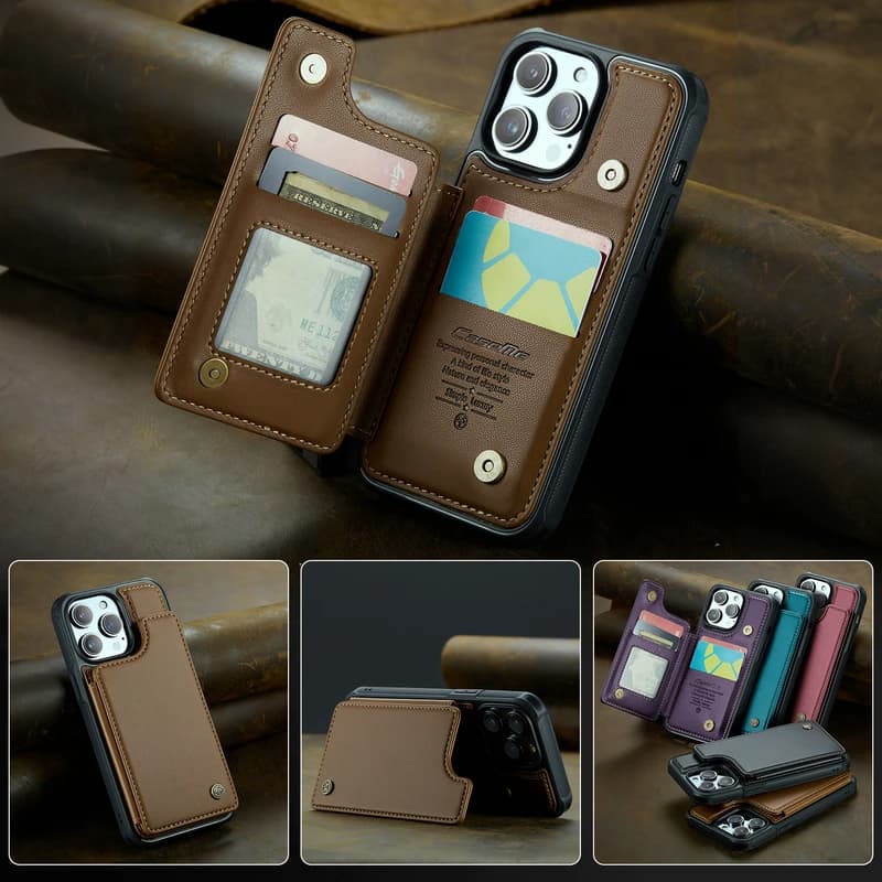 Luxury Leather Flip Case For iPhone 15 14 13 11 12 Pro XS Max XR X SE 6S 6 7 8 Plus Wallet cover for iPhone 11 mobile phone bag