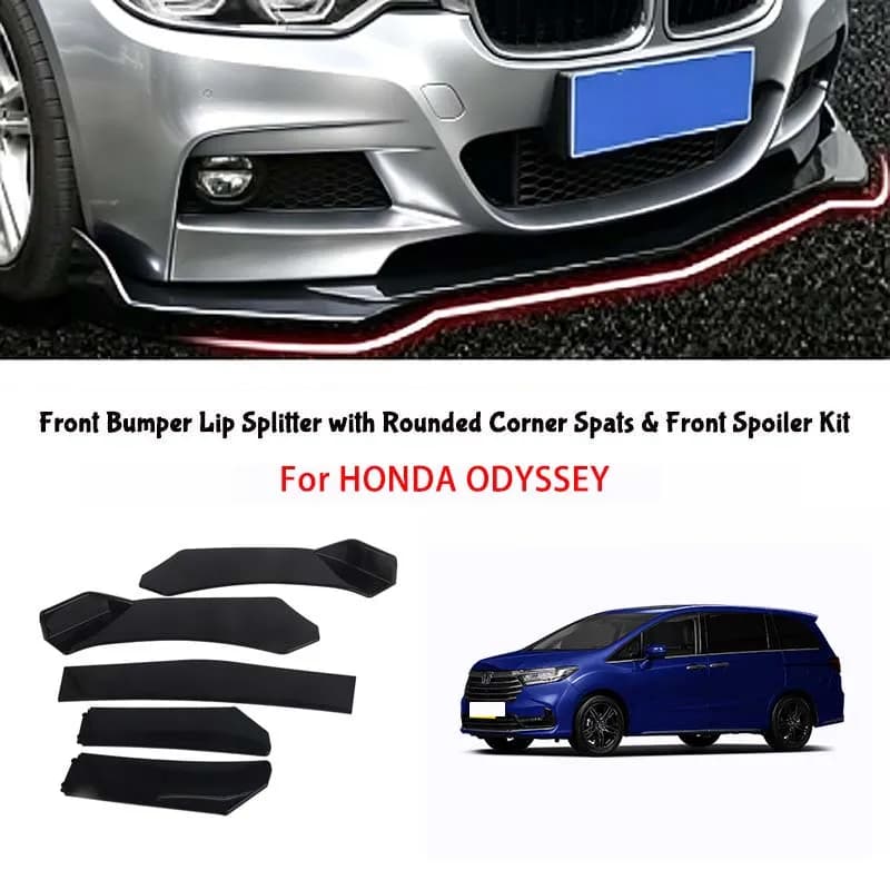 For HONDA ODYSSEY 5-Segment Adjustable Front Bumper Lip Splitter Body Kit
