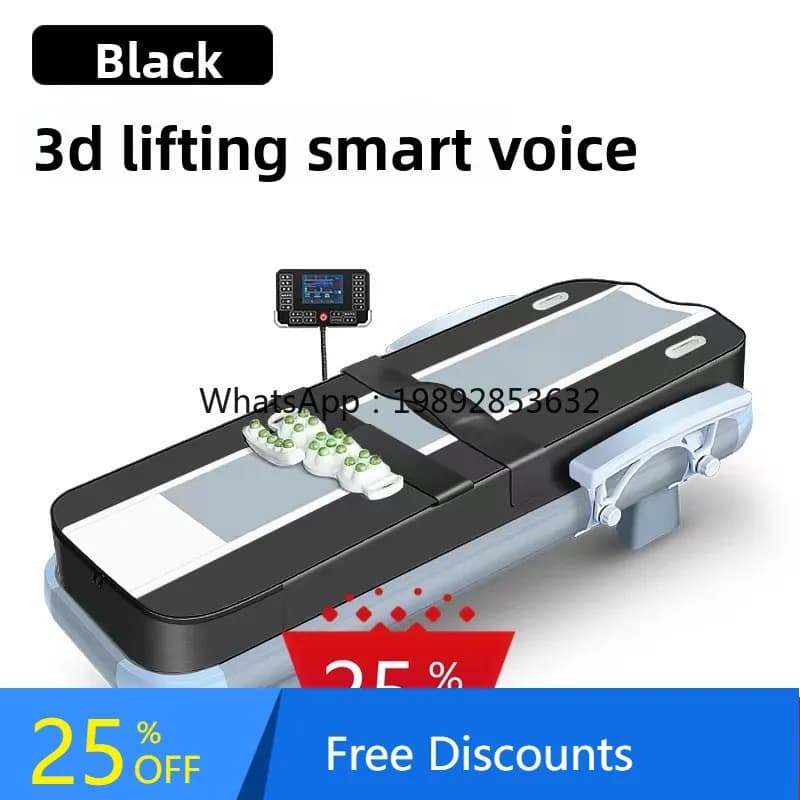 AA  Electric Massage Bed Jade Automatic Lifting Top Fit Back Warm Jade Heating Therapy Massage Bed