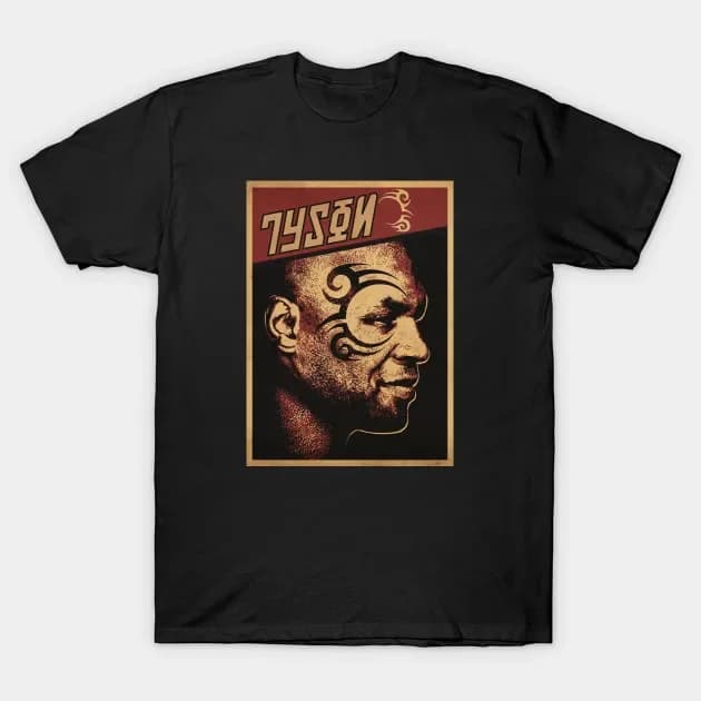 Retro Soviet Poster Style Boxing Champion Mike Tyson Dream T-Shirt 100% Cotton O-Neck Short Sleeve Summer Casual Mens T-shirt