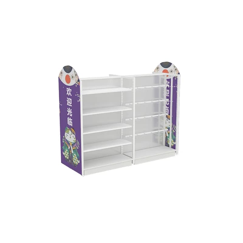XL Display Rack Multi-layer Pegboard Display Hook Shelf Snack Store Island Bag Jewelry Display Cabinet