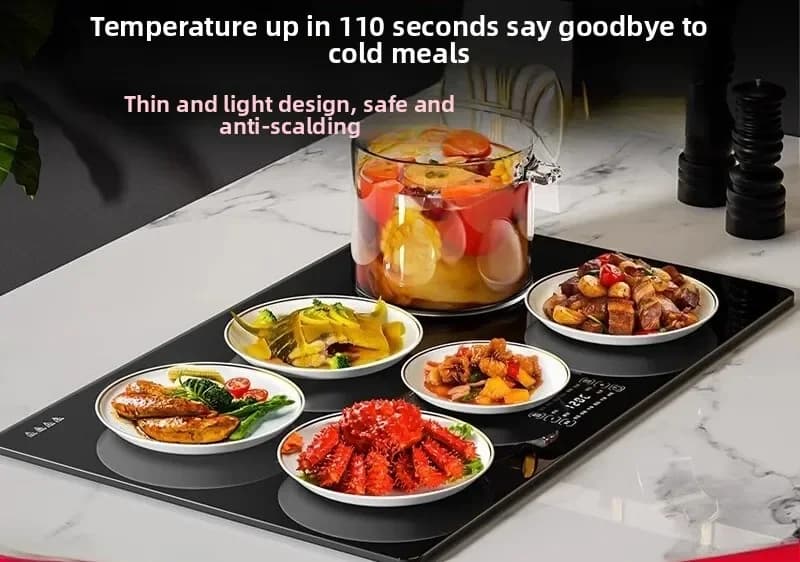 Fudley meal insulation board hot cutting board household heating board multi-functional square heating table electric heating