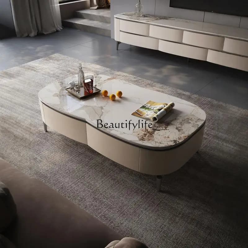 Light luxury rock slab coffee table living room home modern simple coffee table
