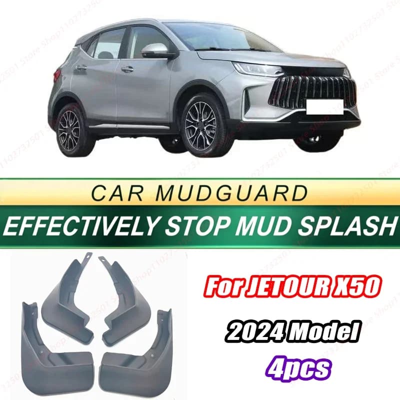 For JETOUR X50 2024 Model 4PCS Front Rear Mud Flaps Splash Guards Fender Mudguards Auto Accessories