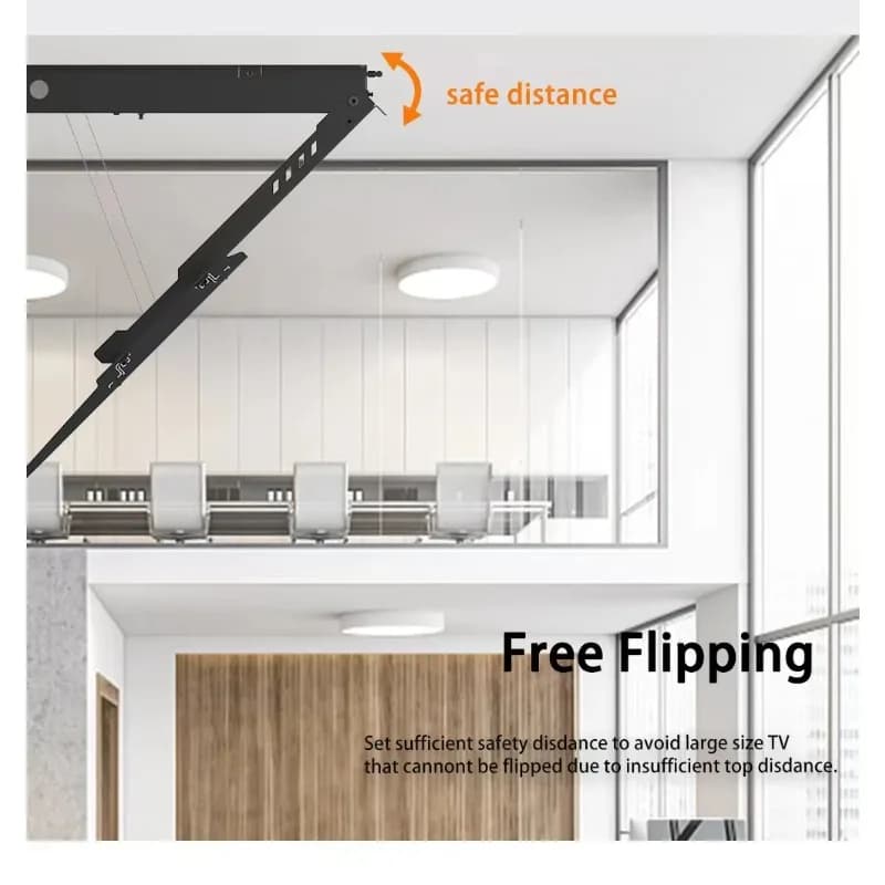 Electric Ceiling TV Lift Stand for 32-85inch TVs up to 80KG Concealed Pull down  up Wall Mount for Home Theater And Living Room