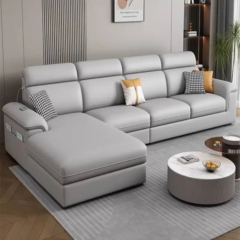 Retro Faux Leather Living Room Sofas Brown Cheap Japanese Sectional Living Room Sofas Nordic Lazy Woonkamerbanken Furniture